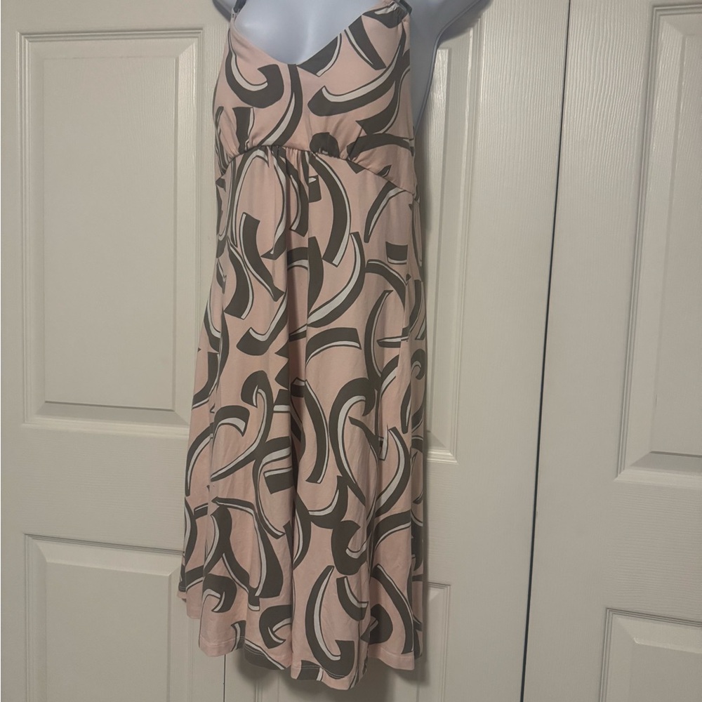 Tommy Bahama Pink and Black Midi Dress